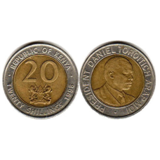 Монета 20 шиллингов 1998 Кения..(ДА)