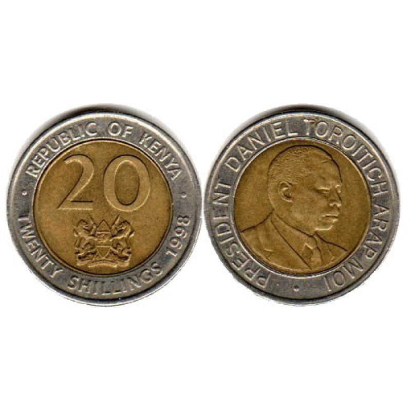 Монета 20 шиллингов 1998 Кения..(ДА) Монета 20 шиллингов 1998 Кения..(ДА)