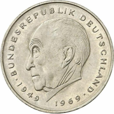 Німеччина 2 марки 1980 F “Аденауер“