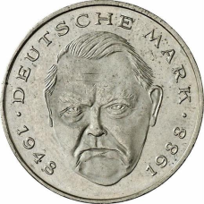 Німеччина 2 марки 1989 F “Людив Ерхард“