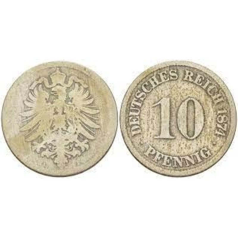 10 пфеннігів 1874 A - Німеччина 10 пфеннігів 1874 A - Німеччина