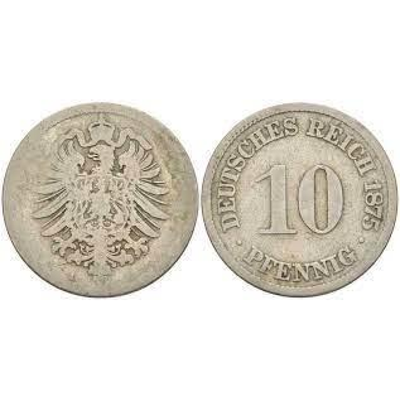 10 пфеннігів 1875 A - Німеччина 10 пфеннігів 1875 A - Німеччина