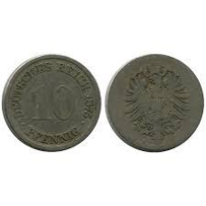 10 пфеннігів 1875 G - Німеччина