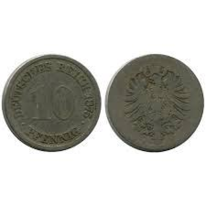 10 пфеннігів 1875 G - Німеччина