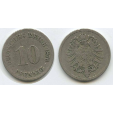 10 пфеннігів 1876 C - Німеччина