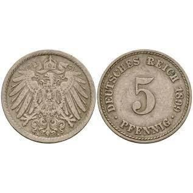 5 пфеннігів 1899 A - Німеччина