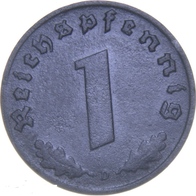 Німеччина 1 Рейхспфенниг 1942 D Німеччина 1 Рейхспфенниг 1942 D