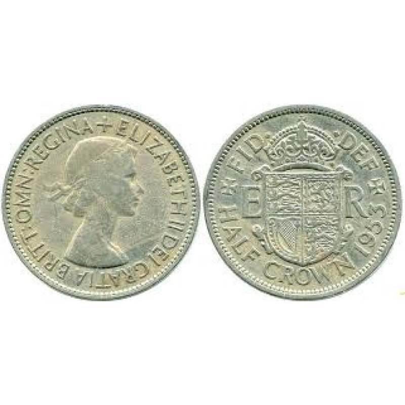 Монета Великобританія 1/2 крони 1953, 57 Монета Великобританія 1/2 крони 1953, 57