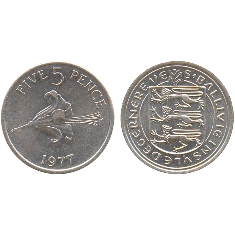 5 пінсів 1968-82 Гернсі.