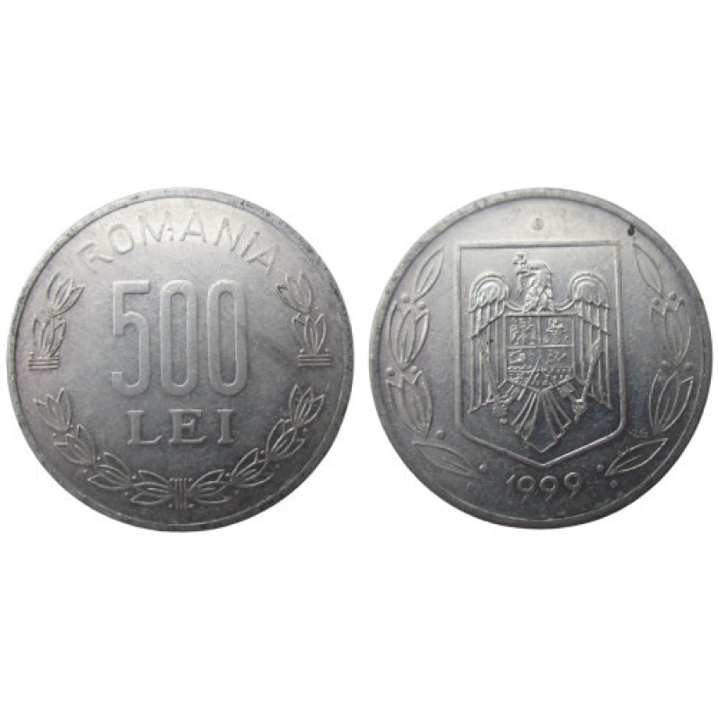 Монета 500 лей. 1999 рік Румунія. (Г) Монета 500 лей. 1999 рік Румунія. (Г)
