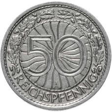 Німеччина 50 пфеннігів 1928 F-VF A Веймарська республіка