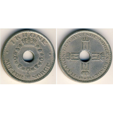 Монета 1 крона 1925-1951, Норвегія. (БД)