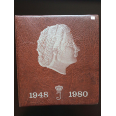 Альбом монет Нідерланди 1948-1980 123 монет 30*27 см (12 аркушів) 7 Б/У