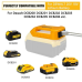 Адаптер зарядного пристрою USB для літій-іонного акумулятора Dewalt 18 В 20 В з USB та швидкою зарядкою Type C Жовтий Адаптер зарядного пристрою USB для літій-іонного акумулятора Dewalt 18 В 20 В з USB та швидкою зарядкою Type C Жовтий