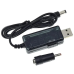 Кабель підвищуючий USB 5V - DC to 9V / 12V з перемикачем, для підключення Wi-Fi роутера модема та ін. від Power Bank