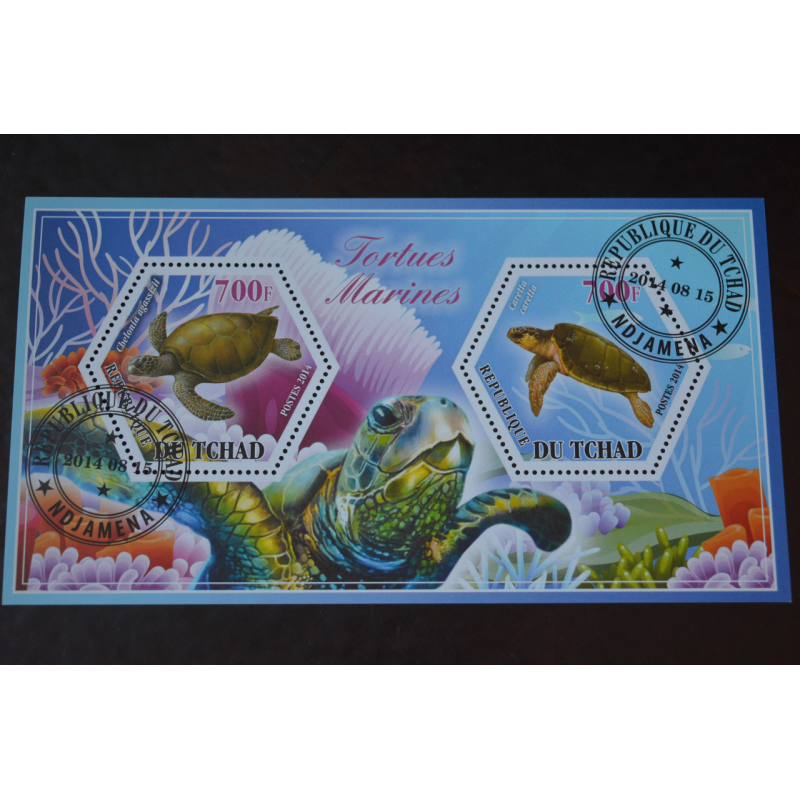 Чад. Фауна. Марки.  Блок. 2014 рік (Б-5)