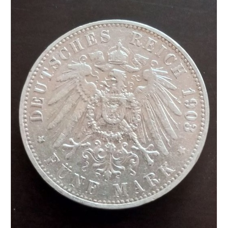 5 Марок 1903 Вільгельм ІІ, Пруссія / Пруссия 5 Марок 1903 Вільгельм ІІ, Пруссія / Пруссия