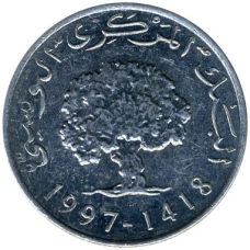 Туніс 5 мілімів, 1997-2005 (В)