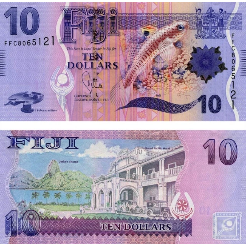 Фіджі Фиджи 10 доларів .2012р UNC Р-116