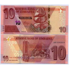 Мба / Zimbabwe 10 Dollars 2020 Pick 103 UNC