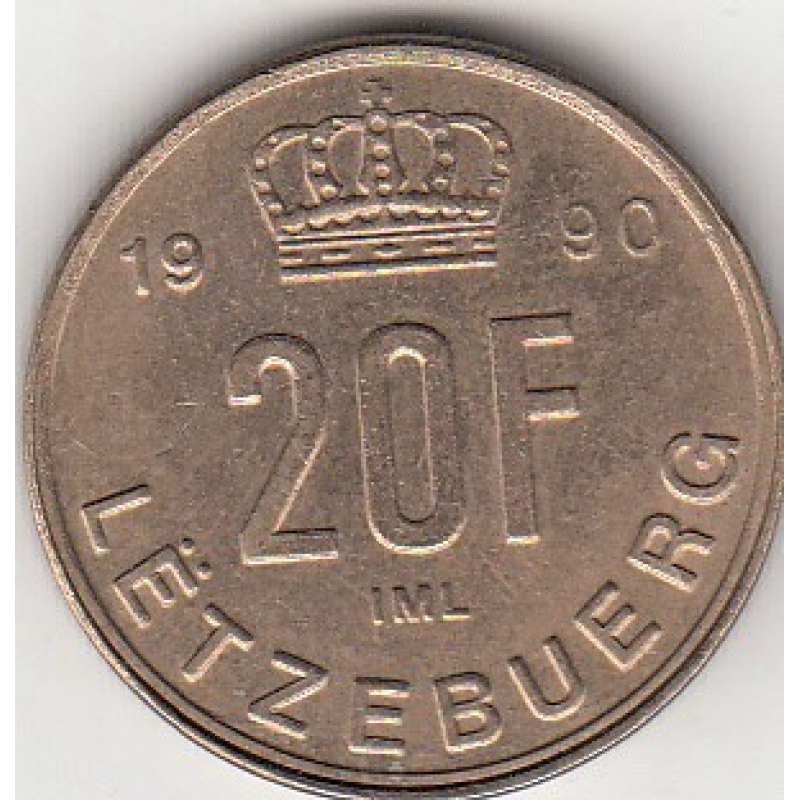 Монета Люксембург 2024, 1990. (АЗ) Монета Люксембург 2024, 1990. (АЗ)