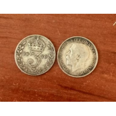 Великобритания. 3 пенса 1920 г. Георг V. Серебро