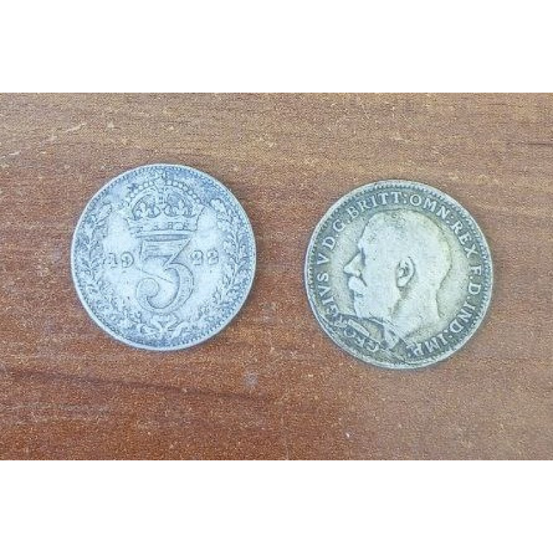 Великобританія. 3 пінси 1922 р. Георг V. Срібло Великобританія. 3 пінси 1922 р. Георг V. Срібло