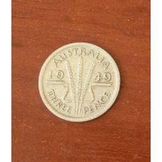 Австралія 3 пенси 1949 Срібло
