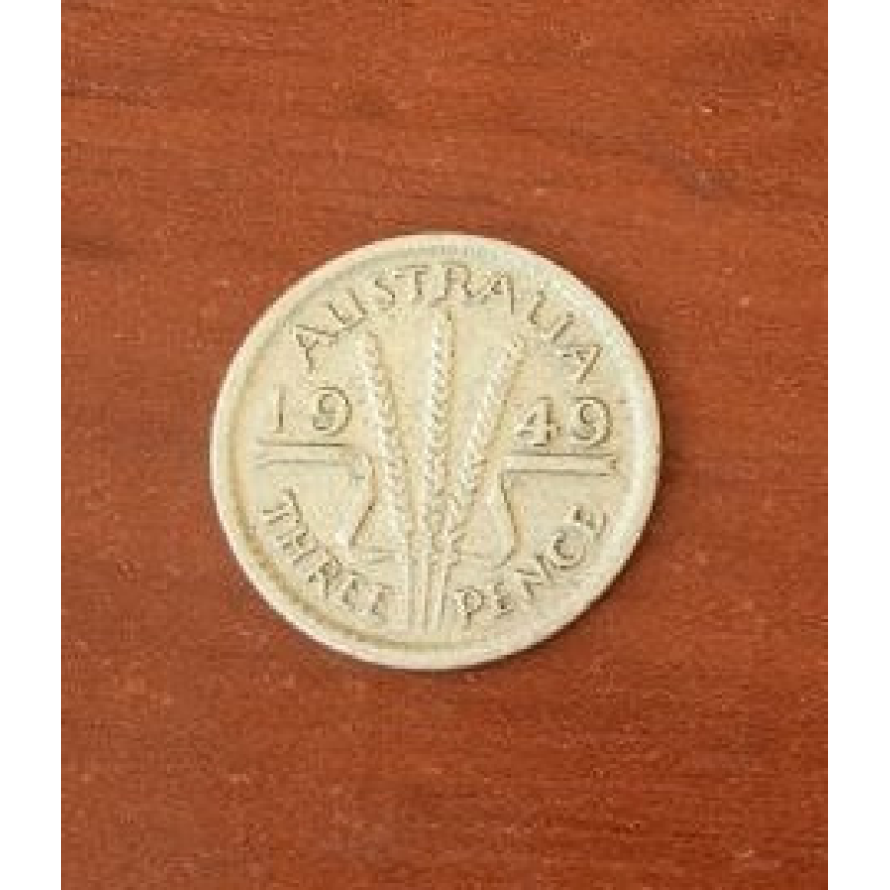 Австралія 3 пенси 1949 Срібло