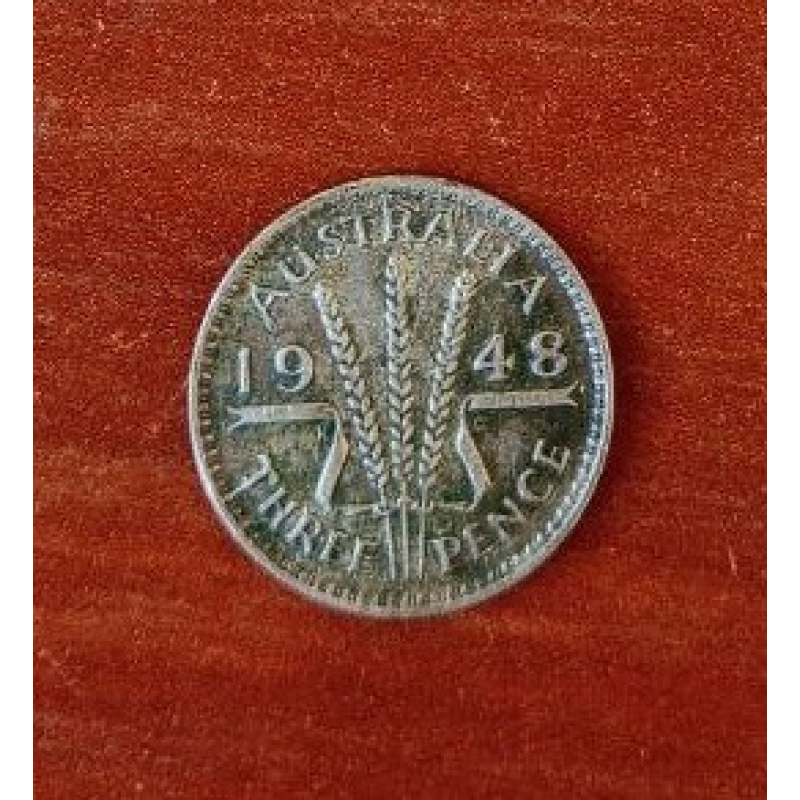 Австралія 3 пенси 1948 Срібло