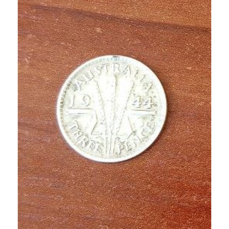 Австралія 3 пенси 1944 Срібло Австралія 3 пенси 1944 Срібло