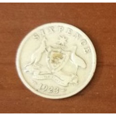 Австралія 6 пінсів 1923 Срібло