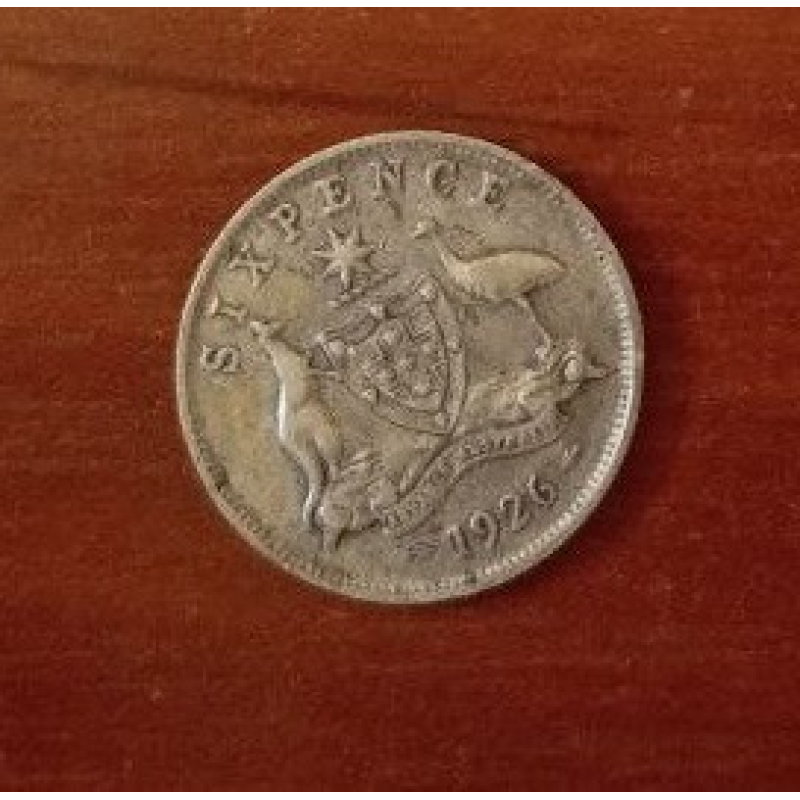 Австралія 6 пінсів 1926 Срібло Австралія 6 пінсів 1926 Срібло