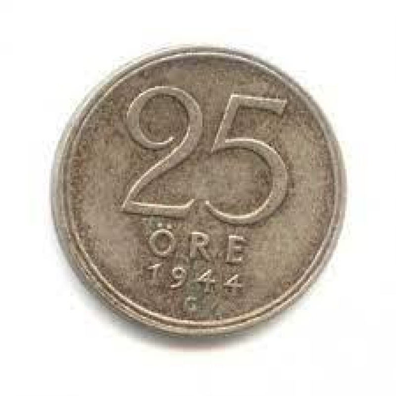Швеція 25 ере 1944 рік (срібло)