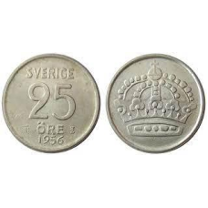Швеція 25 ере 1956 рік (срібло)