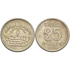 Швеція 25 ере 1952 рік (срібло)