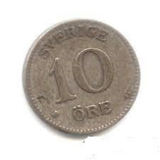 Швеция 10 эре 1936 год (серебро)
