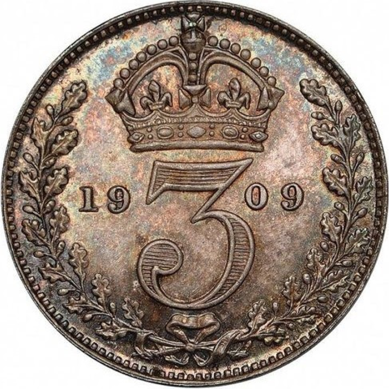 Великобританія 3 пенси 1909гід (срібло) Великобританія 3 пенси 1909гід (срібло)