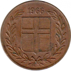 Ісландія 1966 рiк 5 аурар.