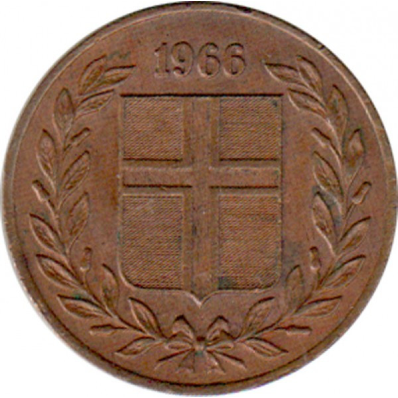 Ісландія 1966 рiк 5 аурар.