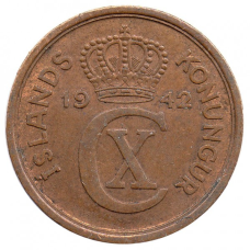 Ісландія 1942 рiк 2 аурар.
