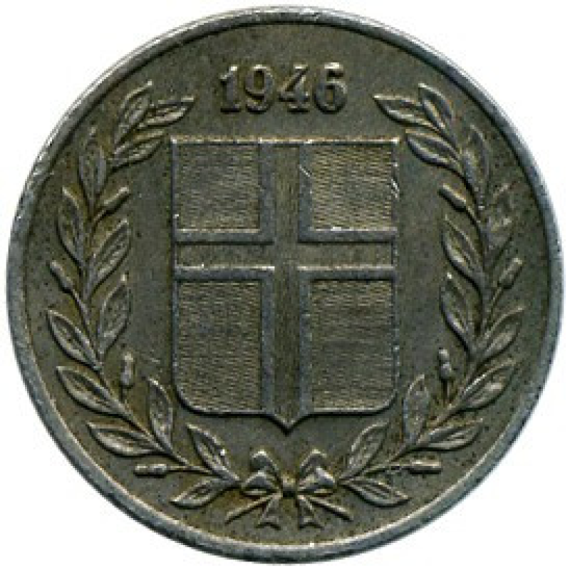 Ісландія 25 ейре, 1946