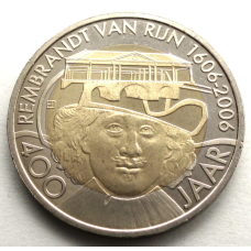 НІДЕРЛАНДИ LEIDEN 2 REMBRANDT 2006 UNC Місцева валюта 30 мм 10.5г