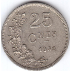Люксембург 25 сантим 1938