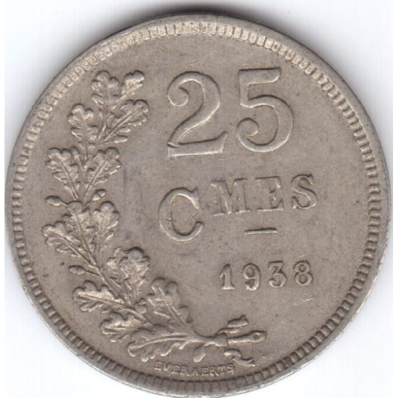 Люксембург 25 сантим 1938 Люксембург 25 сантим 1938