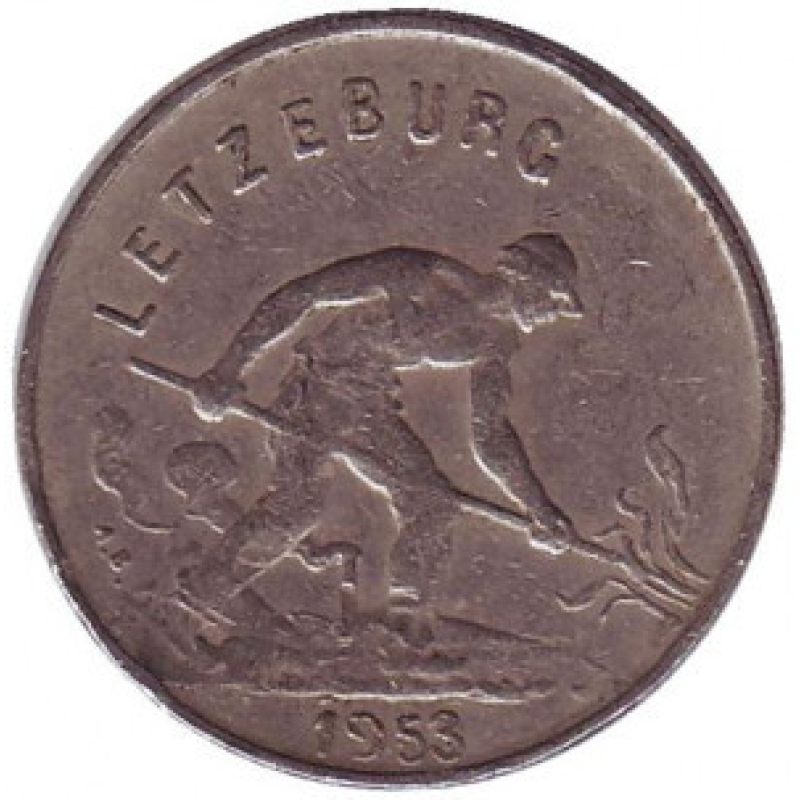 Монета 1глад. 1953 рік, Люксембург Монета 1глад. 1953 рік, Люксембург