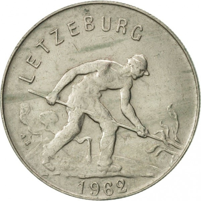 Монета 1глад. 1962 рік, Люксембург. Монета 1глад. 1962 рік, Люксембург.