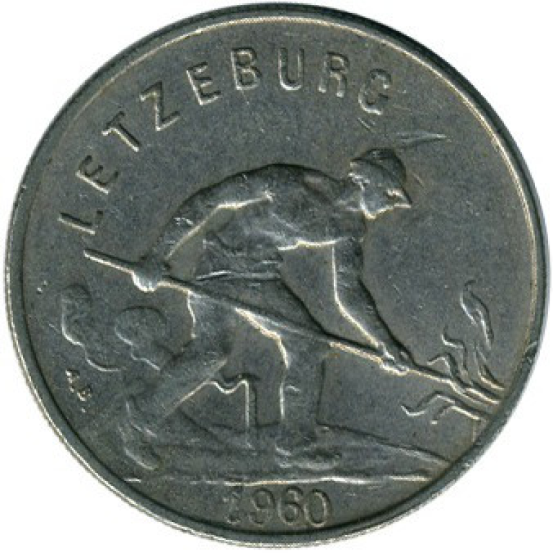 Монета 1глад. 1960 рік, Люксембург. Монета 1глад. 1960 рік, Люксембург.