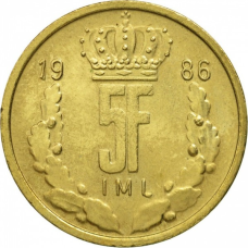 Монета 5гладів. 1990,89 рік, Люксембург. (АЗ)