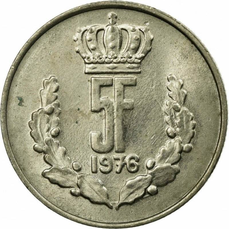 Монета 5гладів. 1976 рік, Люксембург Монета 5гладів. 1976 рік, Люксембург